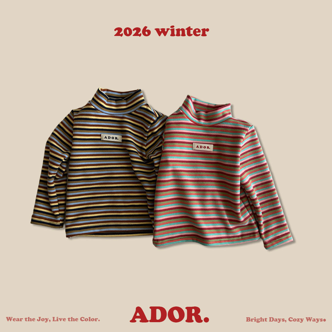 Ador.｜ボーダー半ハイネックTシャツ【取り寄せ】