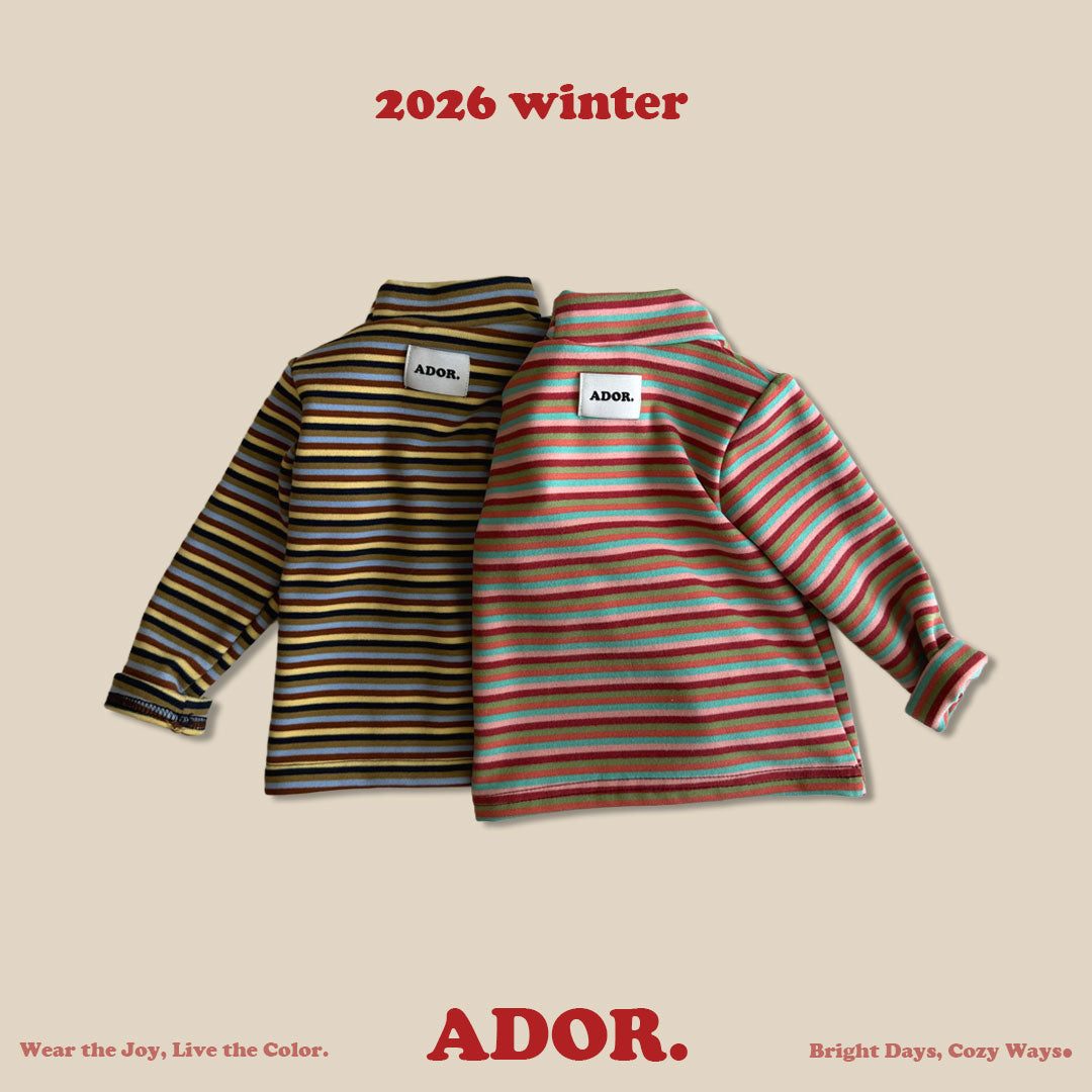 Ador.｜ボーダー半ハイネックTシャツ【取り寄せ】