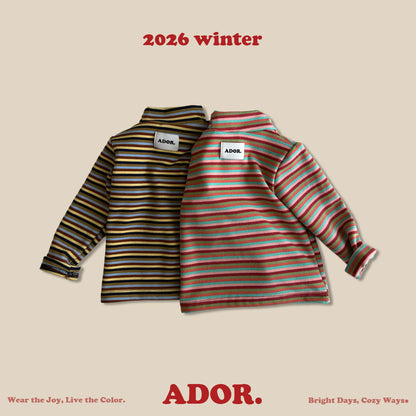 Ador.｜ボーダー半ハイネックTシャツ【取り寄せ】