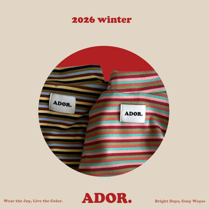 Ador.｜ボーダー半ハイネックTシャツ【取り寄せ】
