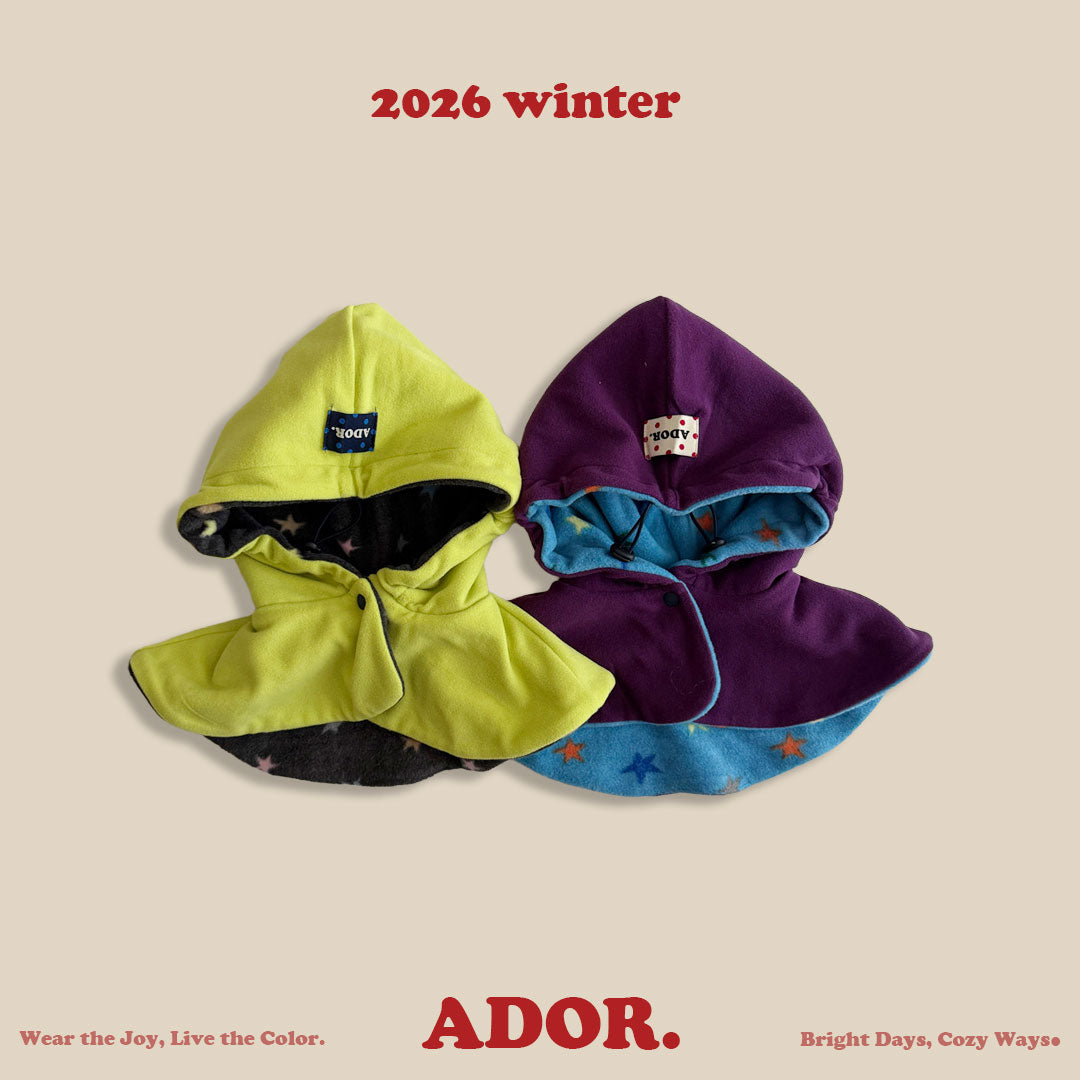 Ador.｜リバーシブルスターフードポンチョ【取り寄せ】
