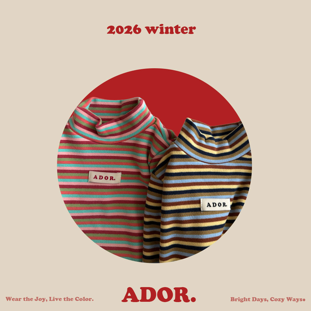Ador.｜ボーダー半ハイネックTシャツ【取り寄せ】