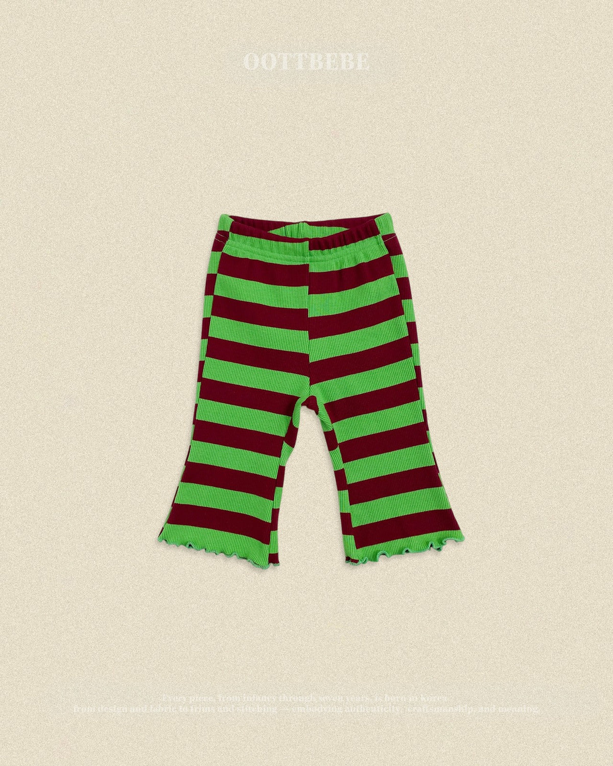 OOTTBEBE Striped Frill Pants｜ボーダーフリルパンツ