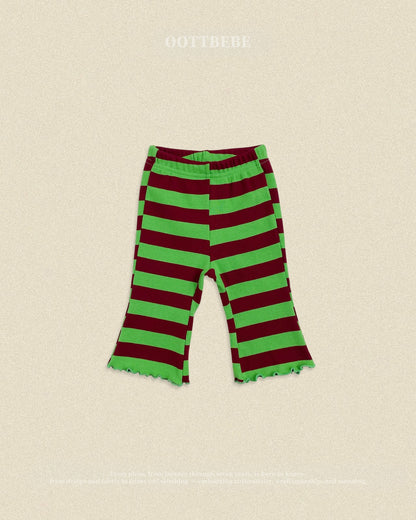 OOTTBEBE Striped Frill Pants｜ボーダーフリルパンツ