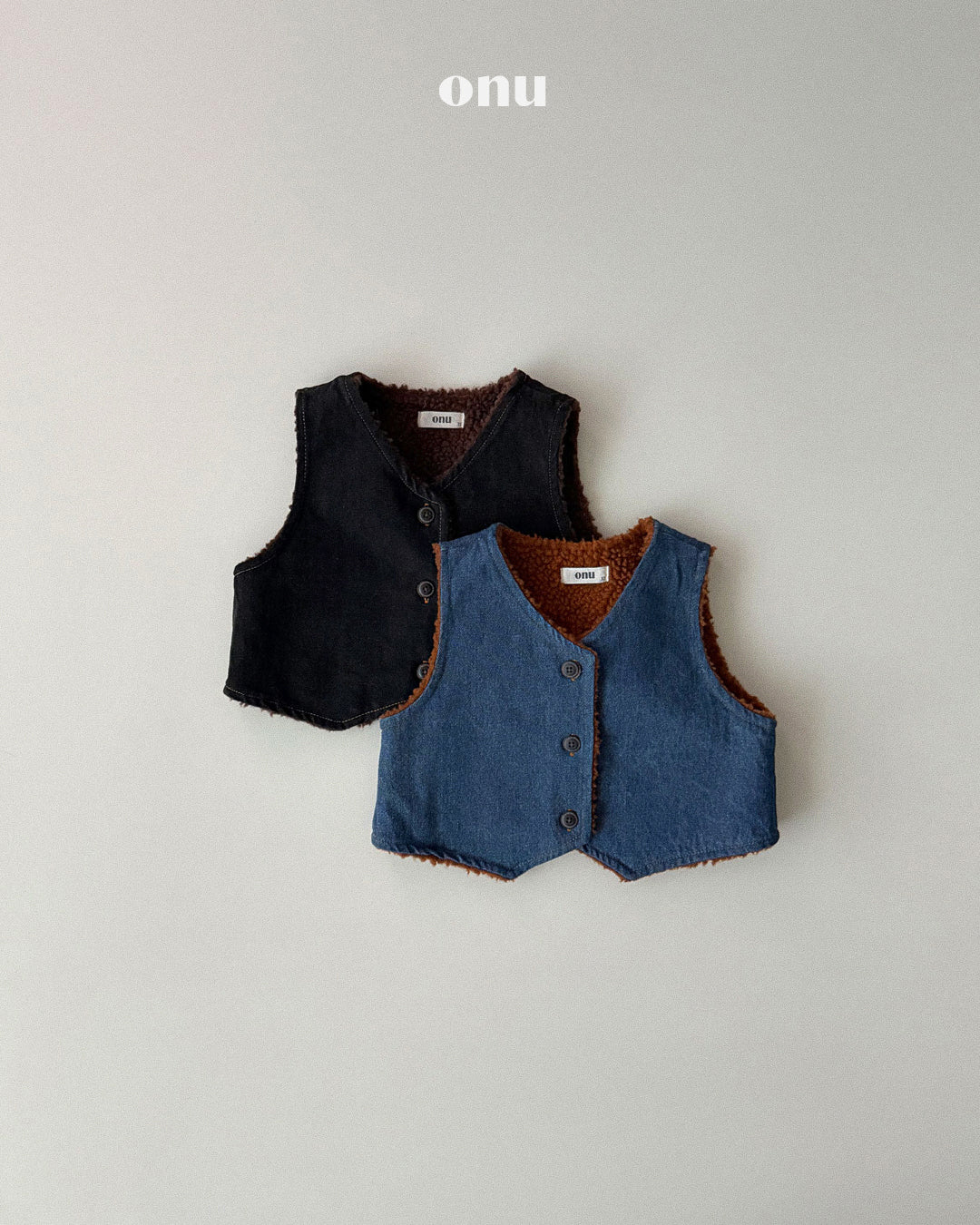 ONU｜ボアフリースデニムベスト【取り寄せ】
