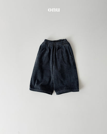 ONU｜ウォッシュ加工裏起毛ワイドデニムパンツ【取り寄せ】