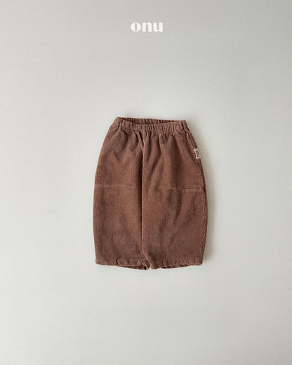 ONU｜エレファント刺繍コーデュロイワイドパンツ【取り寄せ】