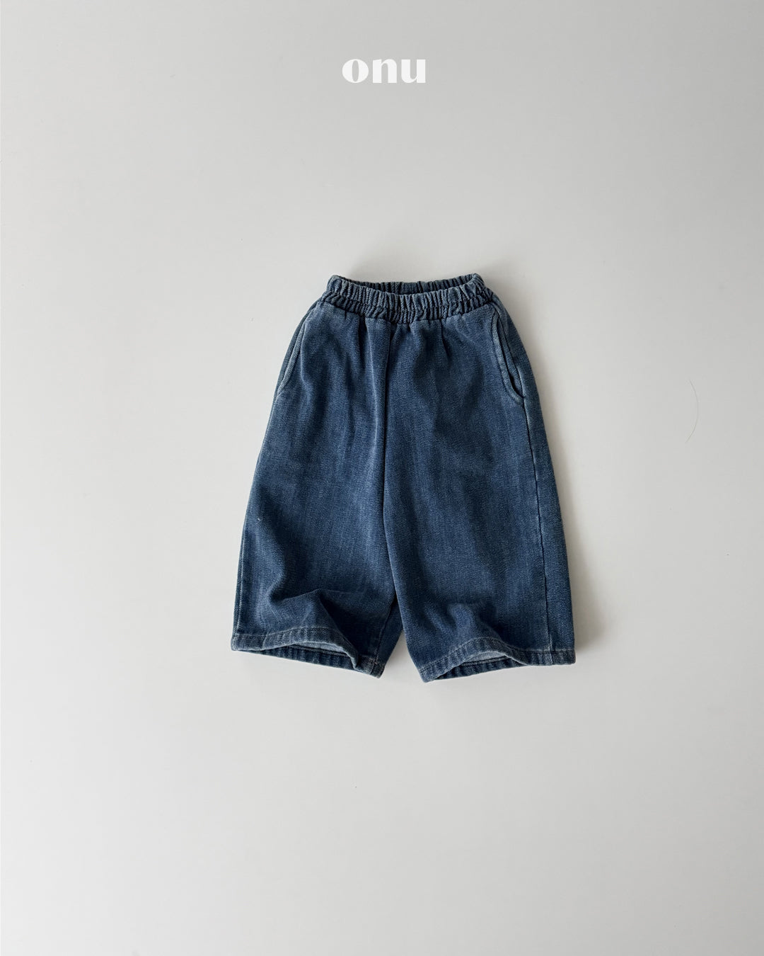 ONU｜ウォッシュ加工裏起毛ワイドデニムパンツ【取り寄せ】