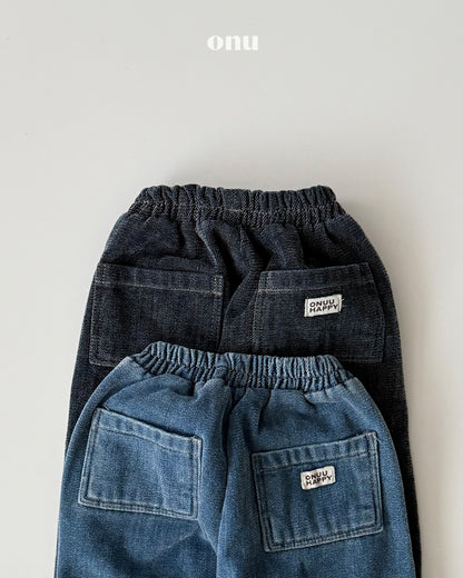 ONU｜ウォッシュ加工裏起毛ワイドデニムパンツ【取り寄せ】