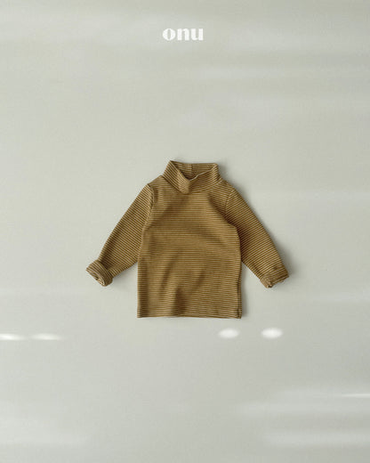 ONU｜マランストライプハイネックTシャツ【取り寄せ】
