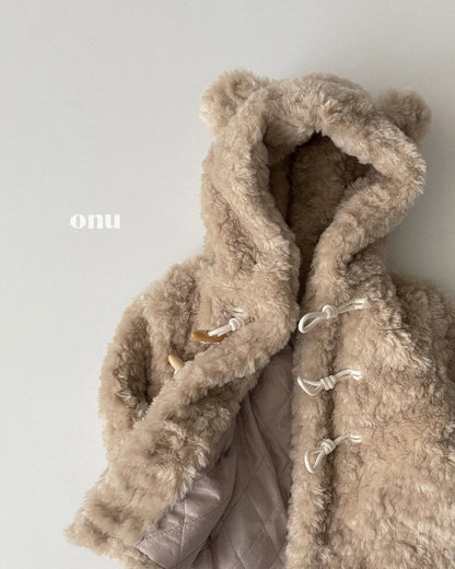 ONU｜くま耳フード付きテディファーコート【取り寄せ】