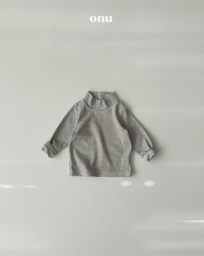 ONU｜マランストライプハイネックTシャツ【取り寄せ】