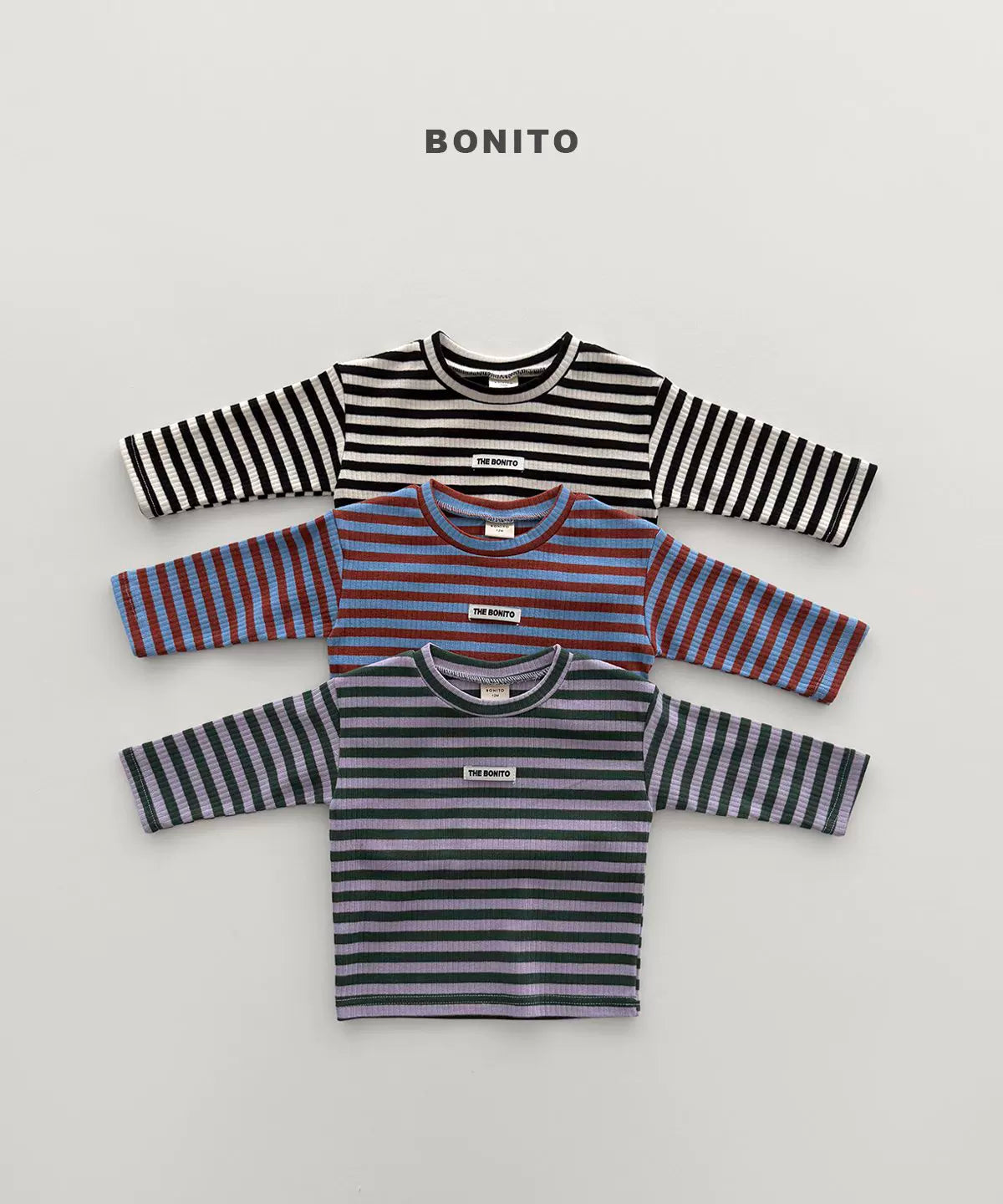 BONITO Multi Stripe Long Sleeve Tee｜マルチストライプロングスリーブTシャツ