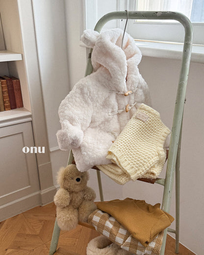 ONU｜くま耳フード付きテディファーコート【取り寄せ】