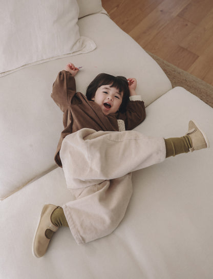 ONU｜エレファント刺繍コーデュロイワイドパンツ【取り寄せ】