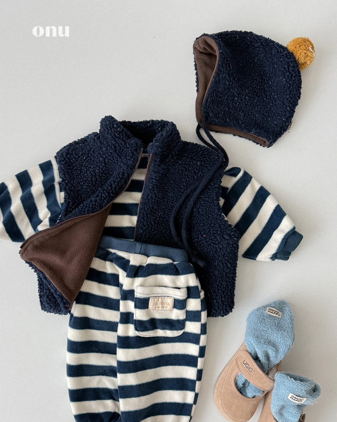 ONU｜パターンボアフリースベスト【取り寄せ】
