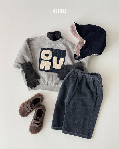 ONU｜ウォッシュ加工裏起毛ワイドデニムパンツ【取り寄せ】