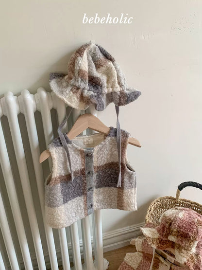 Check Boa Baby Hat｜チェックボアベビーハット