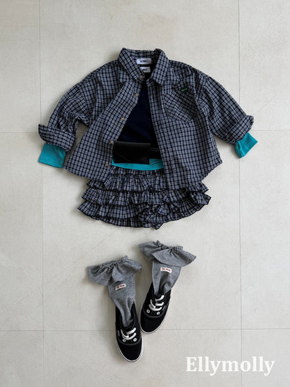 Ellymolly Check Shirt Jacket｜チェックシャツジャケット