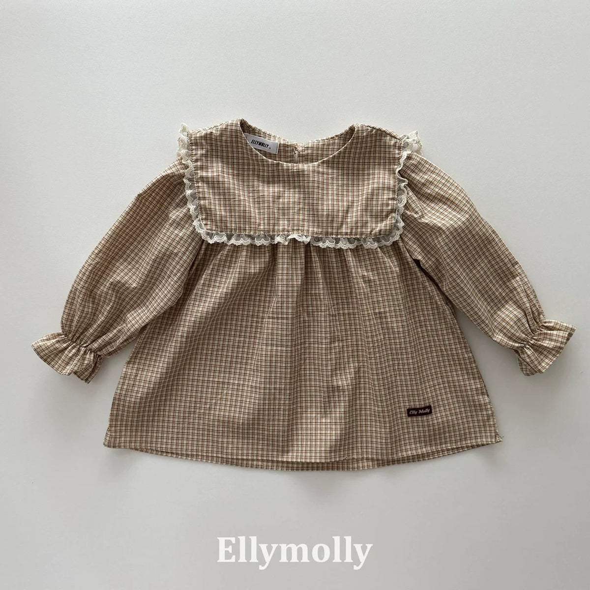 Ellymolly Frill Check Blouse｜フリルチェックブラウス