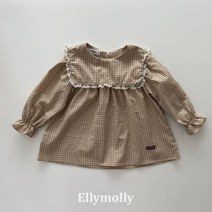 Ellymolly Frill Check Blouse｜フリルチェックブラウス