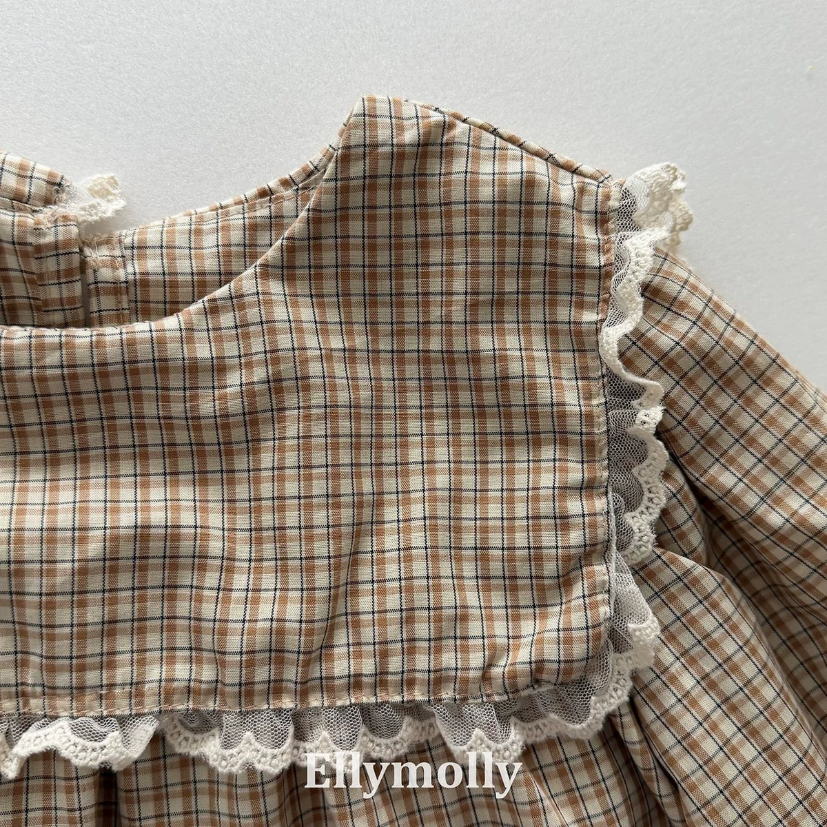 Ellymolly Frill Check Blouse｜フリルチェックブラウス