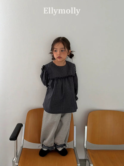 Ellymolly Frill Check Blouse｜フリルチェックブラウス