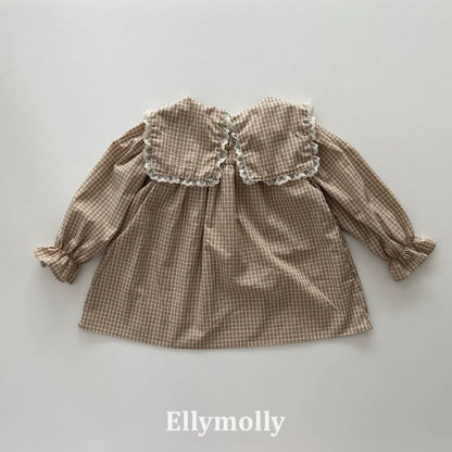 Ellymolly Frill Check Blouse｜フリルチェックブラウス