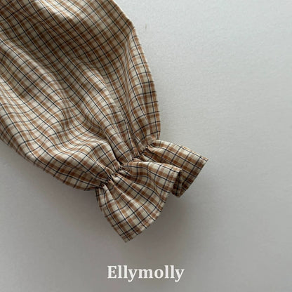 Ellymolly Frill Check Blouse｜フリルチェックブラウス