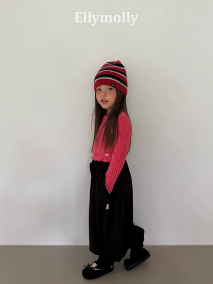 Ellymolly Frill Rib Long Sleeve Tee｜フリルリブロングスリーブTシャツ