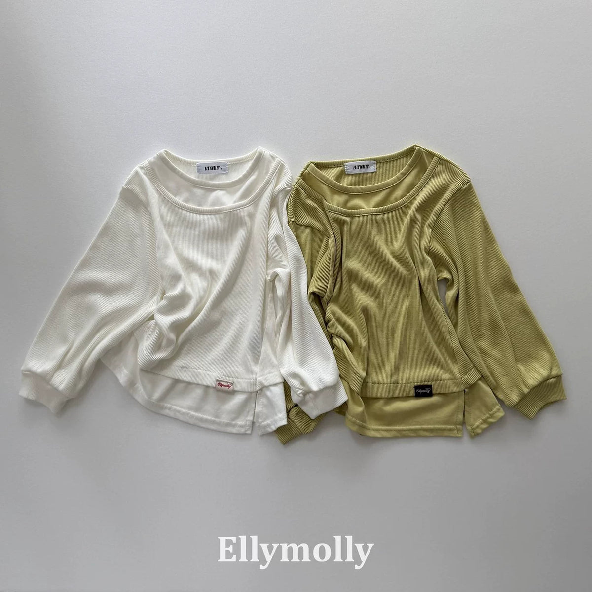 Ellymolly Layered Hem Long Sleeve Tee｜レイヤードヘムロングスリーブTシャツ