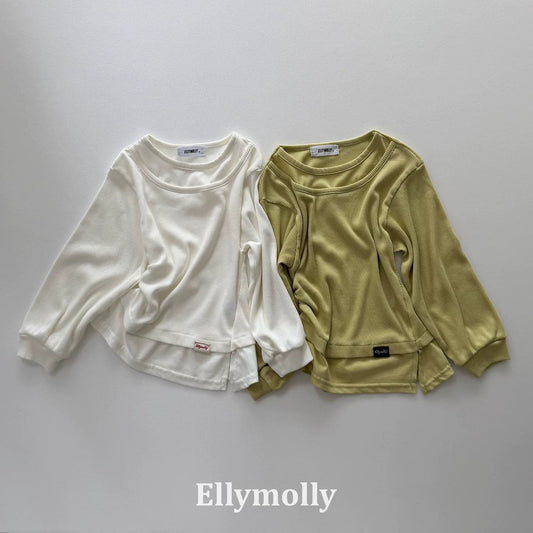 Ellymolly Layered Hem Long Sleeve Tee｜レイヤードヘムロングスリーブTシャツ