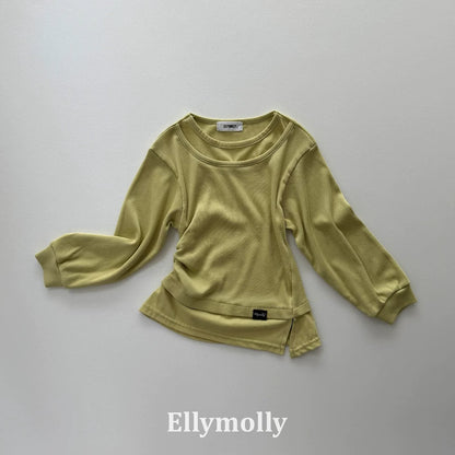 Ellymolly Layered Hem Long Sleeve Tee｜レイヤードヘムロングスリーブTシャツ