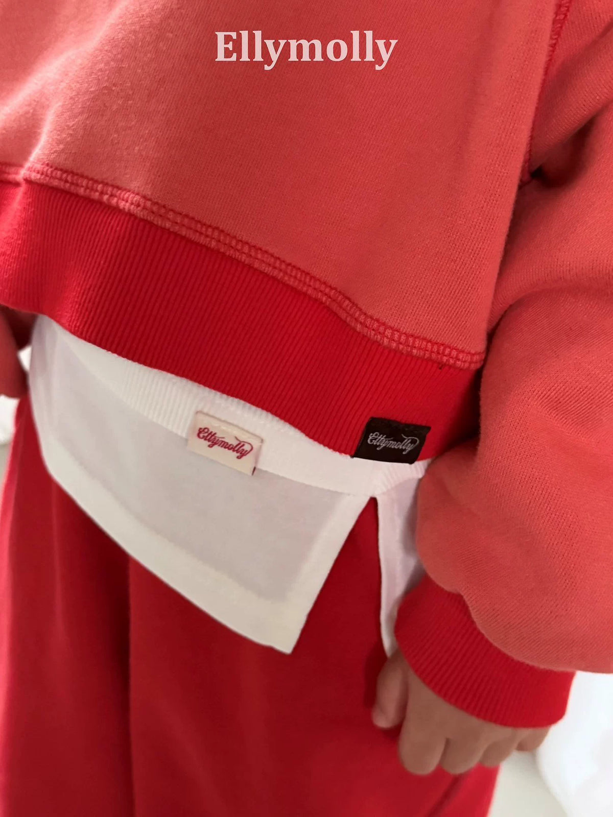 Ellymolly Layered Hem Long Sleeve Tee｜レイヤードヘムロングスリーブTシャツ