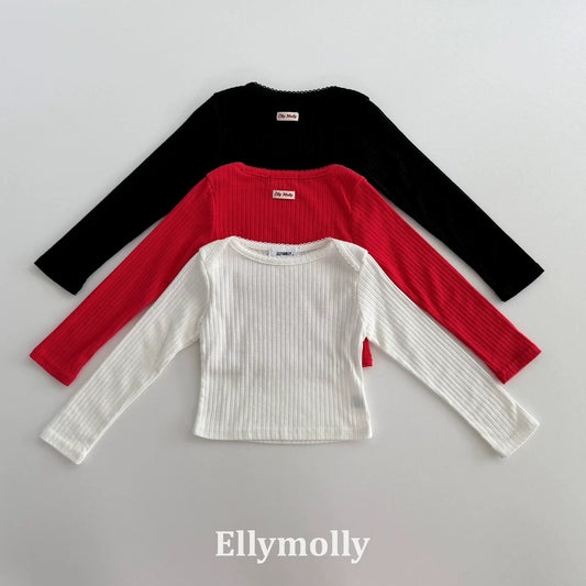 Ellymolly Ribbed Long Sleeve Tee｜リブロングスリーブTシャツ
