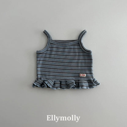 Ellymolly Stripe Frill Tank Top｜ボーダーフリルタンクトップ