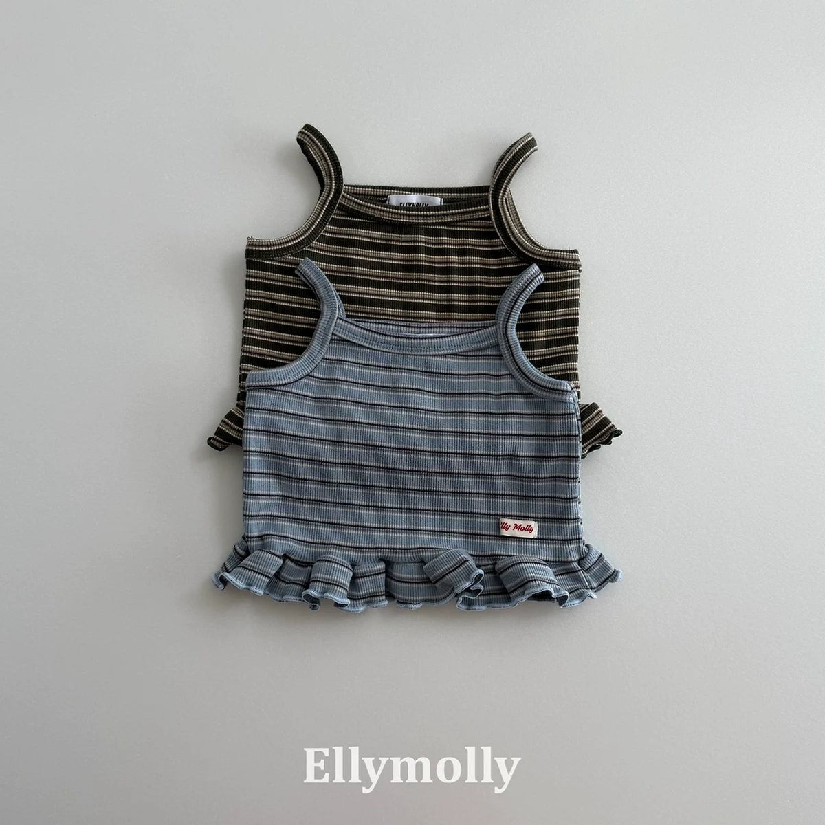 Ellymolly Stripe Frill Tank Top｜ボーダーフリルタンクトップ