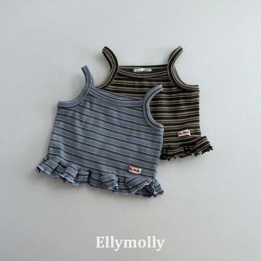 Ellymolly Stripe Frill Tank Top｜ボーダーフリルタンクトップ
