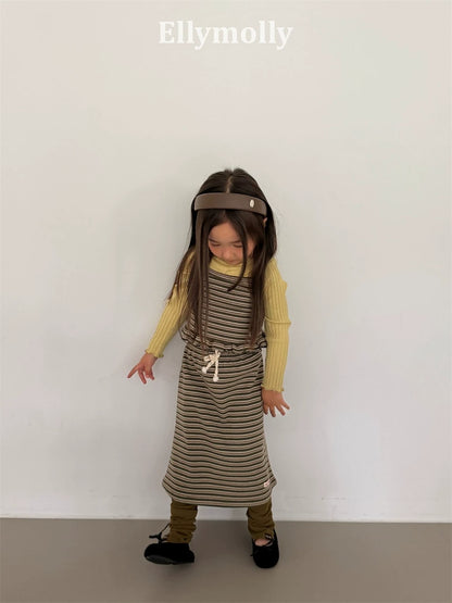 Ellymolly Stripe Long Skirt｜ボーダーロングスカート