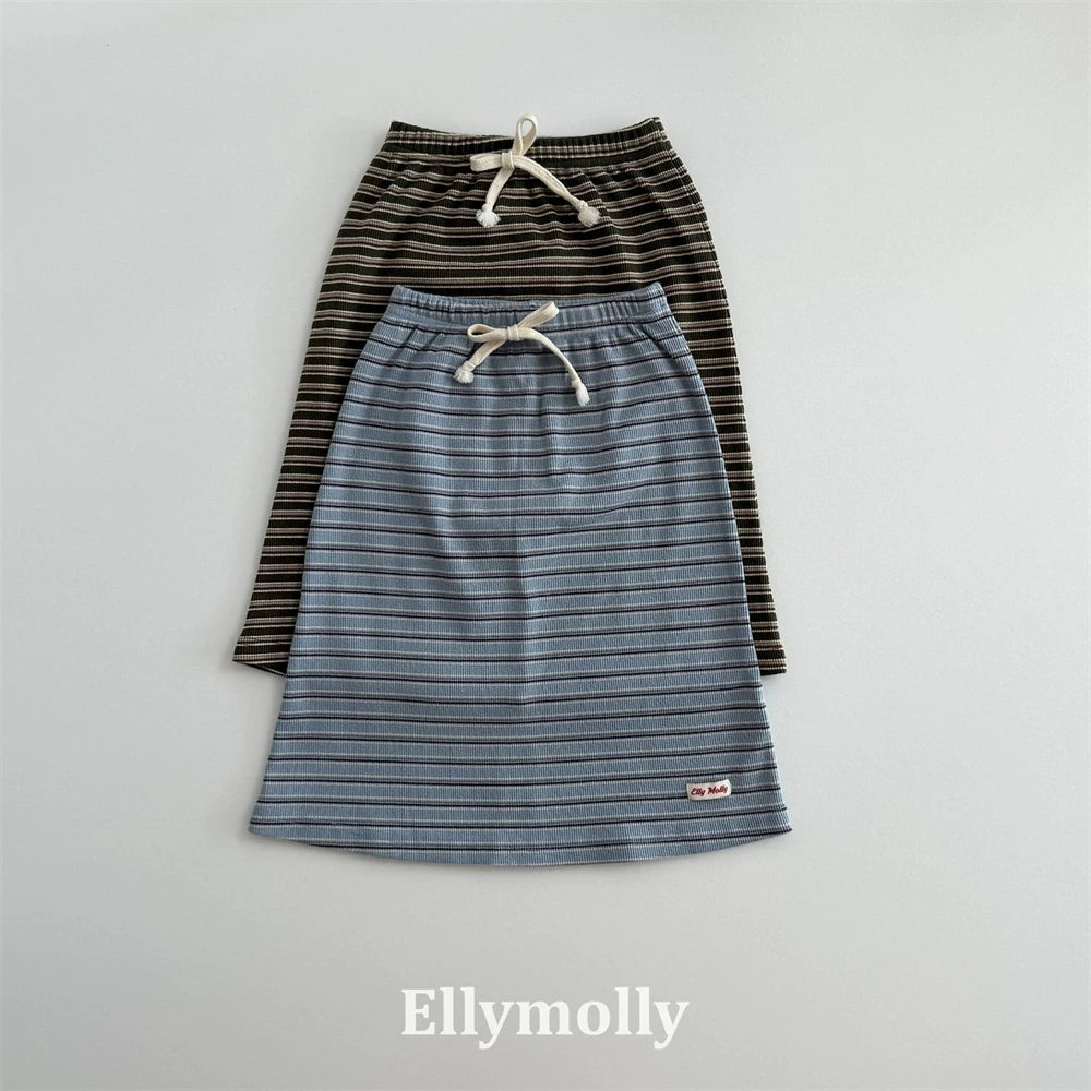 Ellymolly Stripe Long Skirt｜ボーダーロングスカート