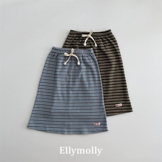 Ellymolly Stripe Long Skirt｜ボーダーロングスカート