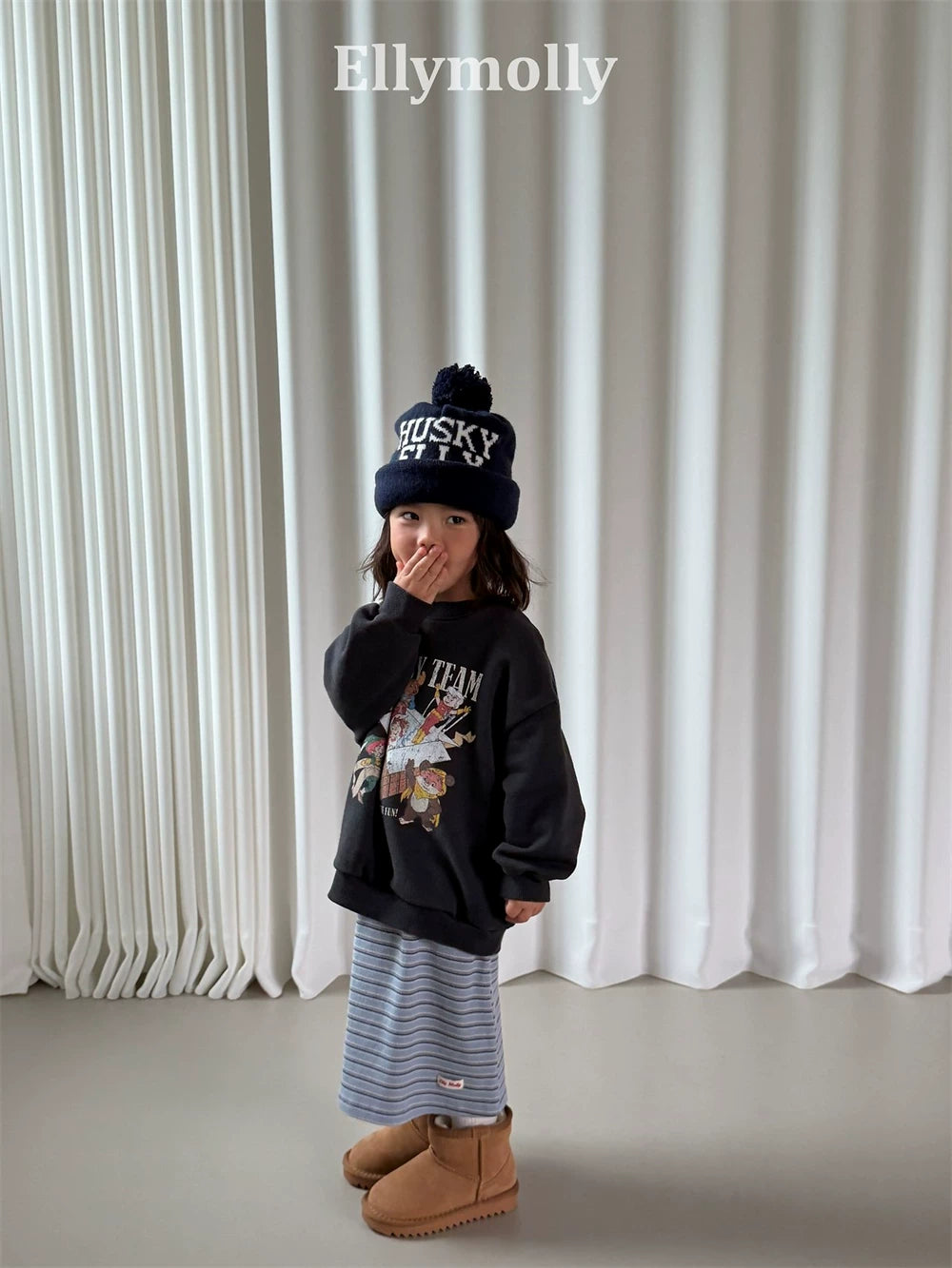 Ellymolly Stripe Long Skirt｜ボーダーロングスカート