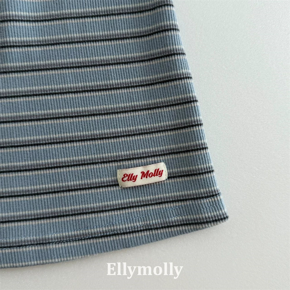 Ellymolly Stripe Long Skirt｜ボーダーロングスカート