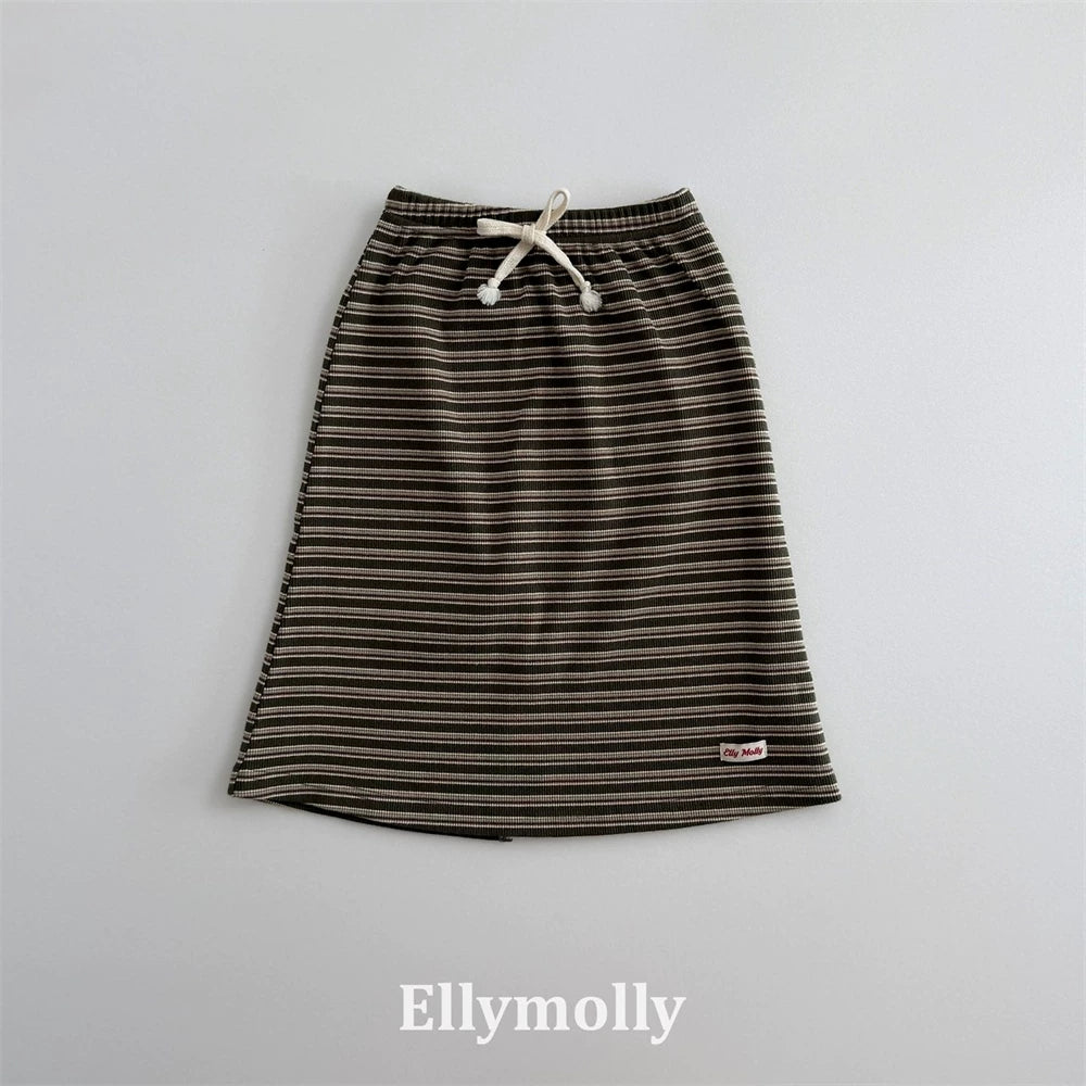 Ellymolly Stripe Long Skirt｜ボーダーロングスカート
