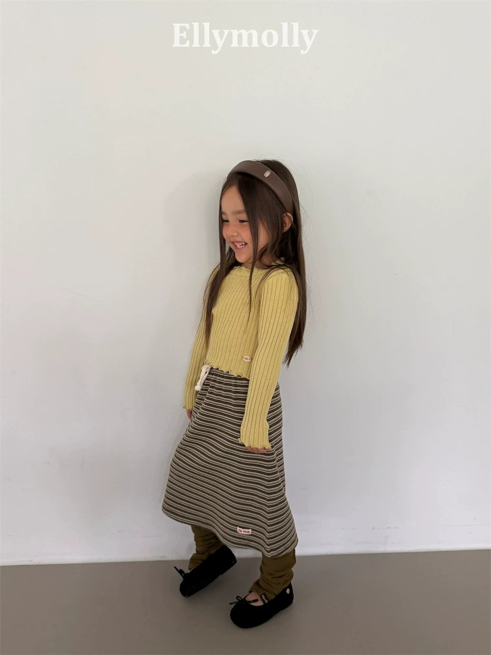 Ellymolly Stripe Long Skirt｜ボーダーロングスカート