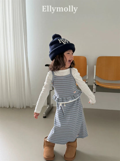 Ellymolly Stripe Long Skirt｜ボーダーロングスカート