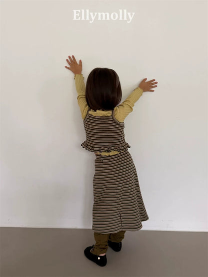 Ellymolly Stripe Long Skirt｜ボーダーロングスカート
