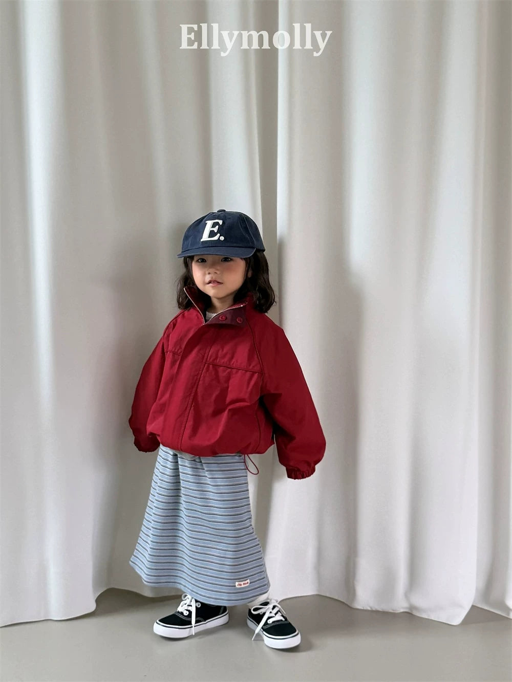 Ellymolly Stripe Long Skirt｜ボーダーロングスカート