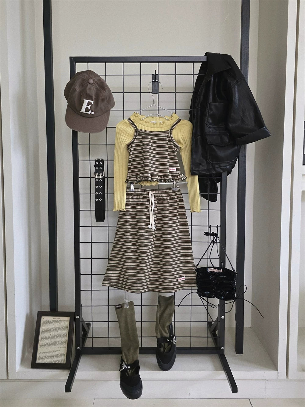 Ellymolly Stripe Long Skirt｜ボーダーロングスカート