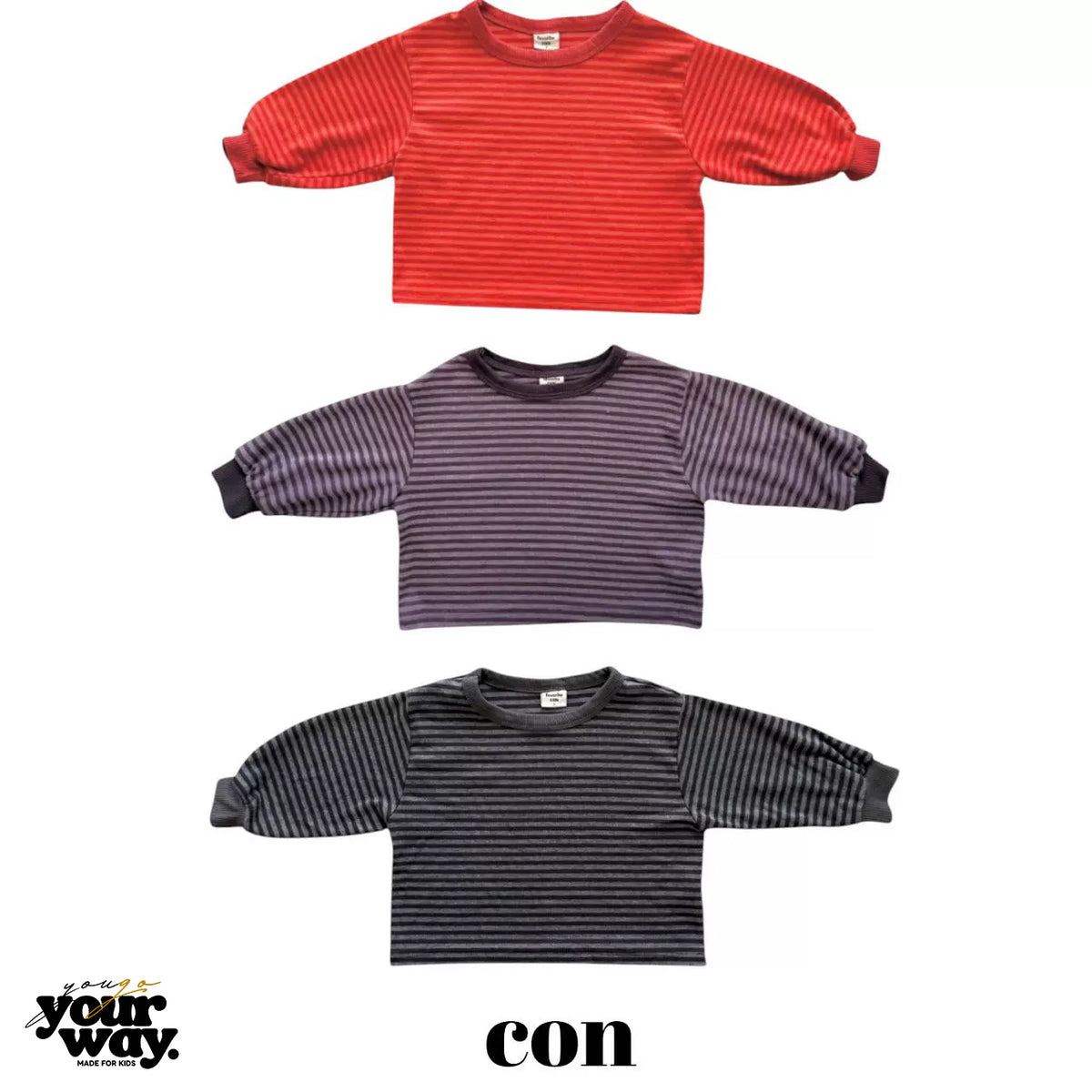 CON Fine Stripe Relaxed Tee｜ファインストライプリラックスTシャツ